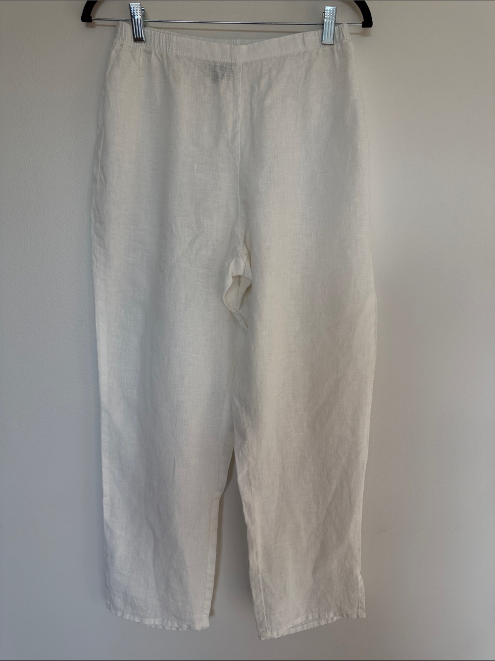 NWOT Flax Women’s Linen Pants in Cream (373)